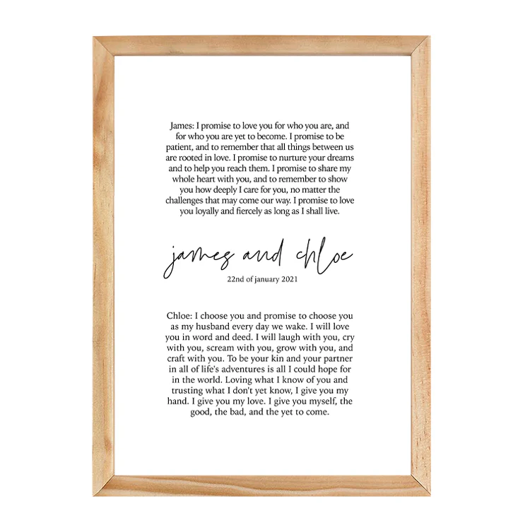 CUSTOM MODERN VOWS PRINT - Image 12