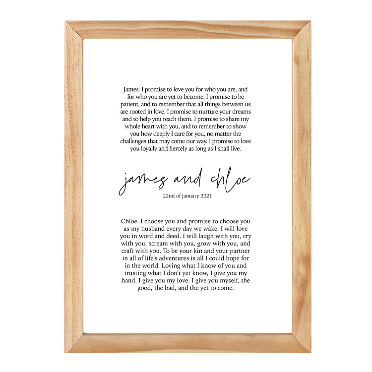 CUSTOM MODERN VOWS PRINT - Image 15