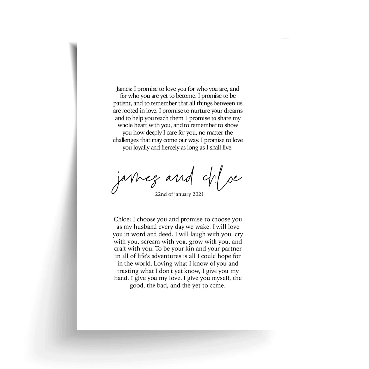 CUSTOM MODERN VOWS PRINT - Image 17