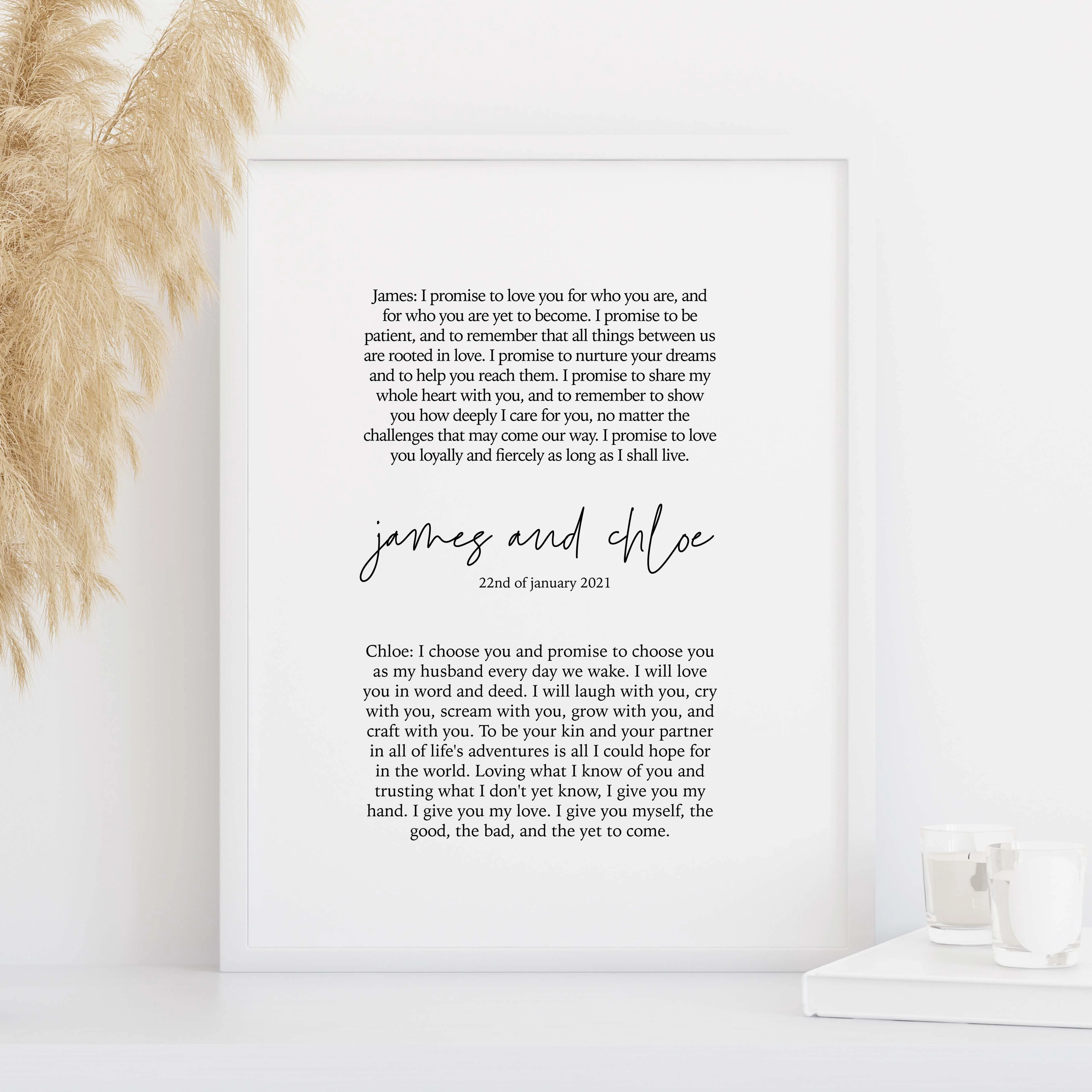 CUSTOM MODERN VOWS PRINT - Image 2