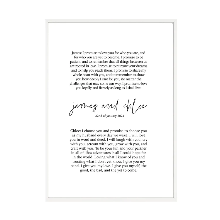 CUSTOM MODERN VOWS PRINT - Image 5