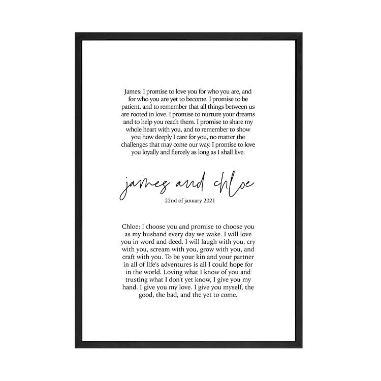 CUSTOM MODERN VOWS PRINT - Image 6