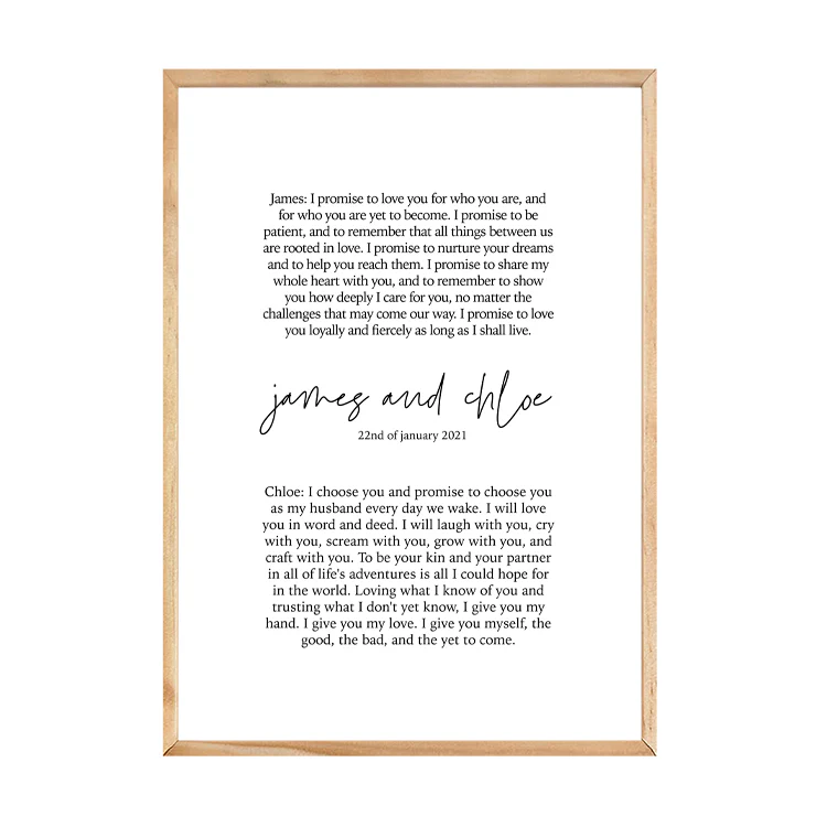 CUSTOM MODERN VOWS PRINT - Image 7
