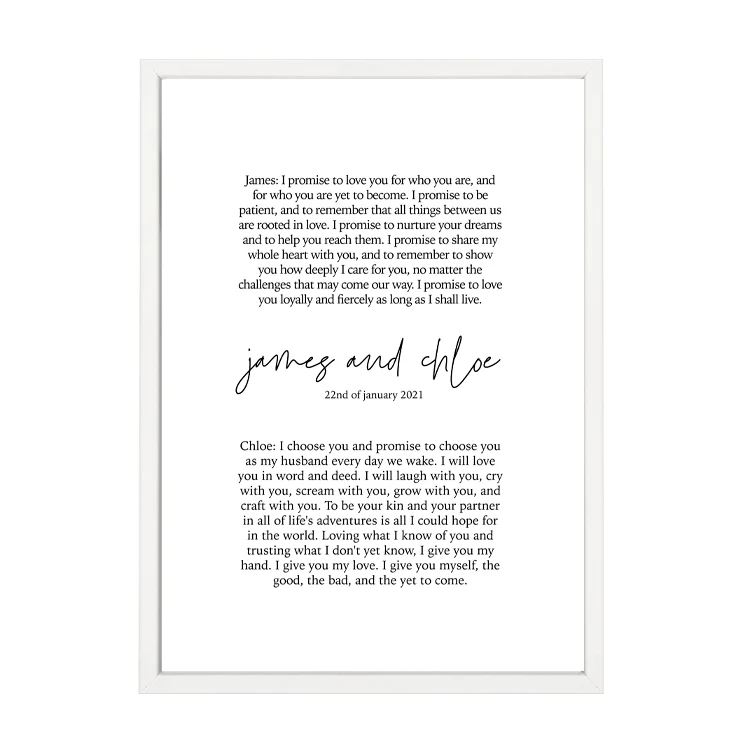CUSTOM MODERN VOWS PRINT - Image 8