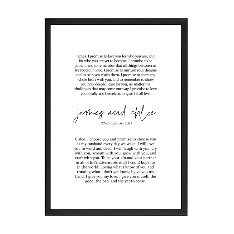 CUSTOM MODERN VOWS PRINT - Image 9