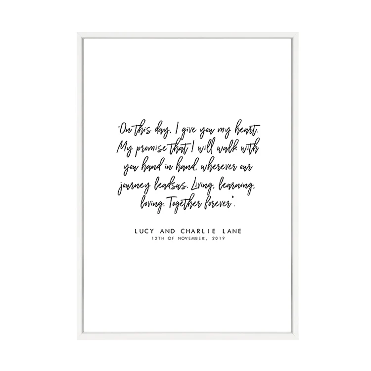 CUSTOM WEDDING VOWS PRINT - Image 11