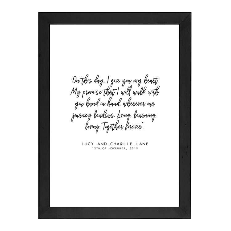 CUSTOM WEDDING VOWS PRINT - Image 12