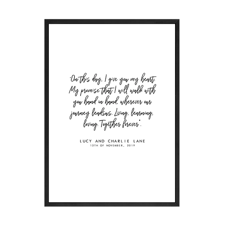 CUSTOM WEDDING VOWS PRINT - Image 15