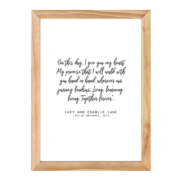CUSTOM WEDDING VOWS PRINT - Image 5