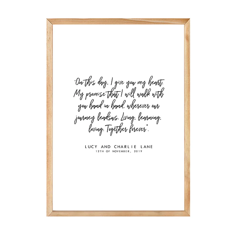 CUSTOM WEDDING VOWS PRINT - Image 7