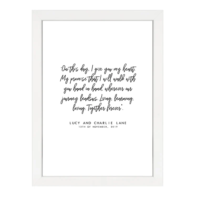 CUSTOM WEDDING VOWS PRINT - Image 9