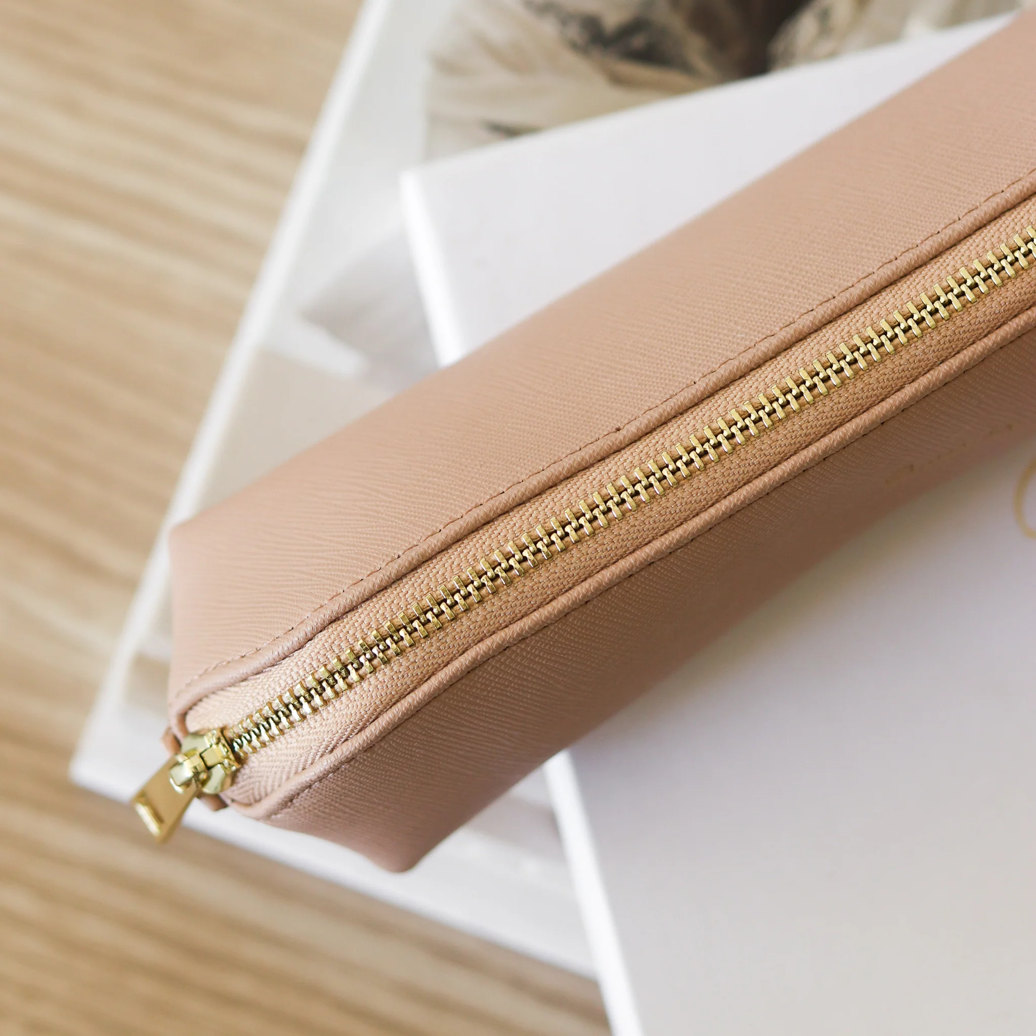 Leather pencil case pink - Image 2