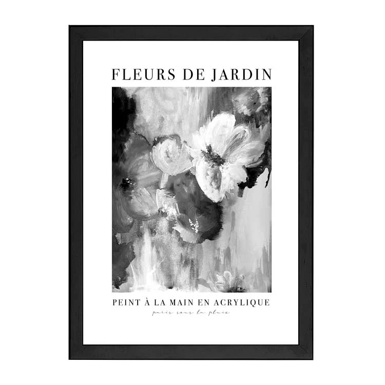 FLEURS DE JARDIN PRINT BLACK AND WHITE - Image 10