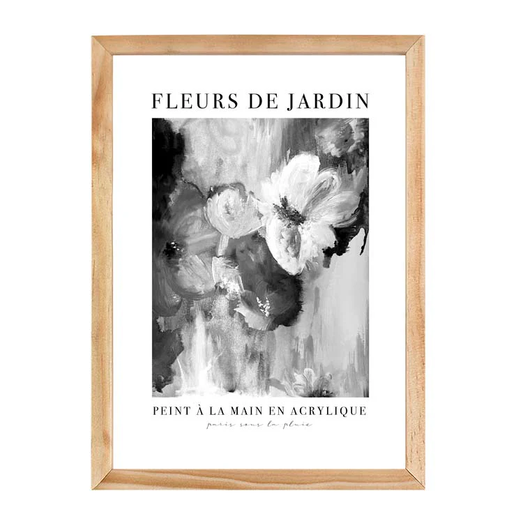 FLEURS DE JARDIN PRINT BLACK AND WHITE - Image 11