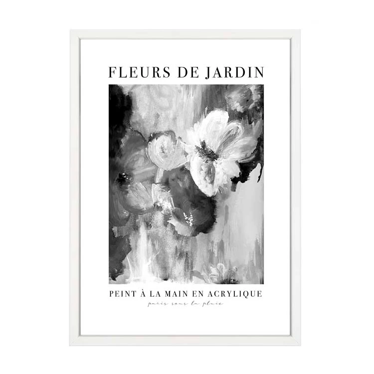 FLEURS DE JARDIN PRINT BLACK AND WHITE - Image 13