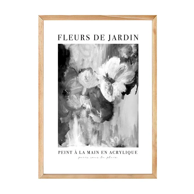 FLEURS DE JARDIN PRINT BLACK AND WHITE - Image 14