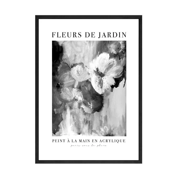 FLEURS DE JARDIN PRINT BLACK AND WHITE - Image 15