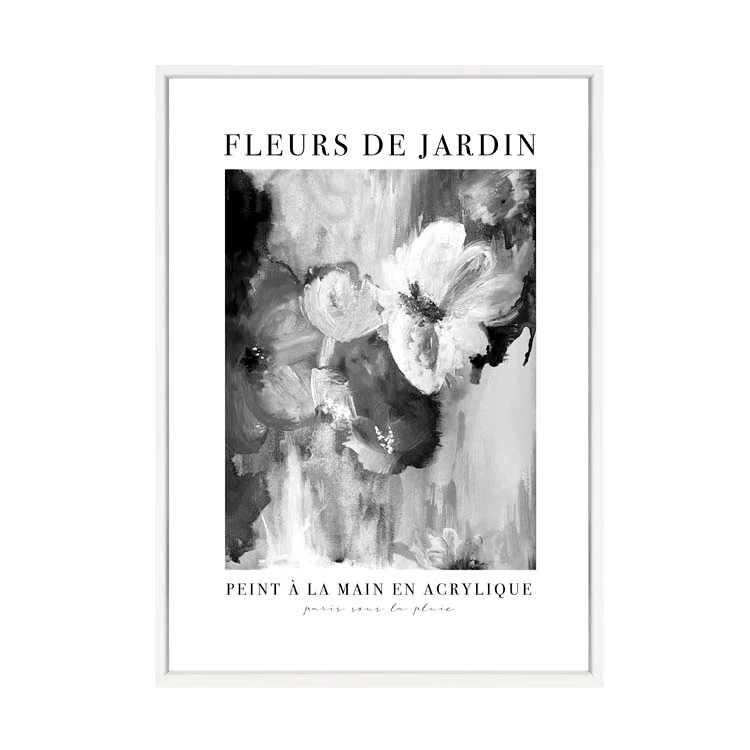 FLEURS DE JARDIN PRINT BLACK AND WHITE - Image 16