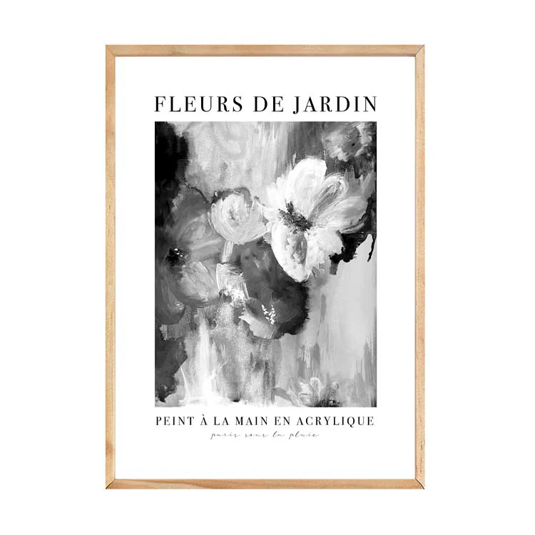 FLEURS DE JARDIN PRINT BLACK AND WHITE - Image 17