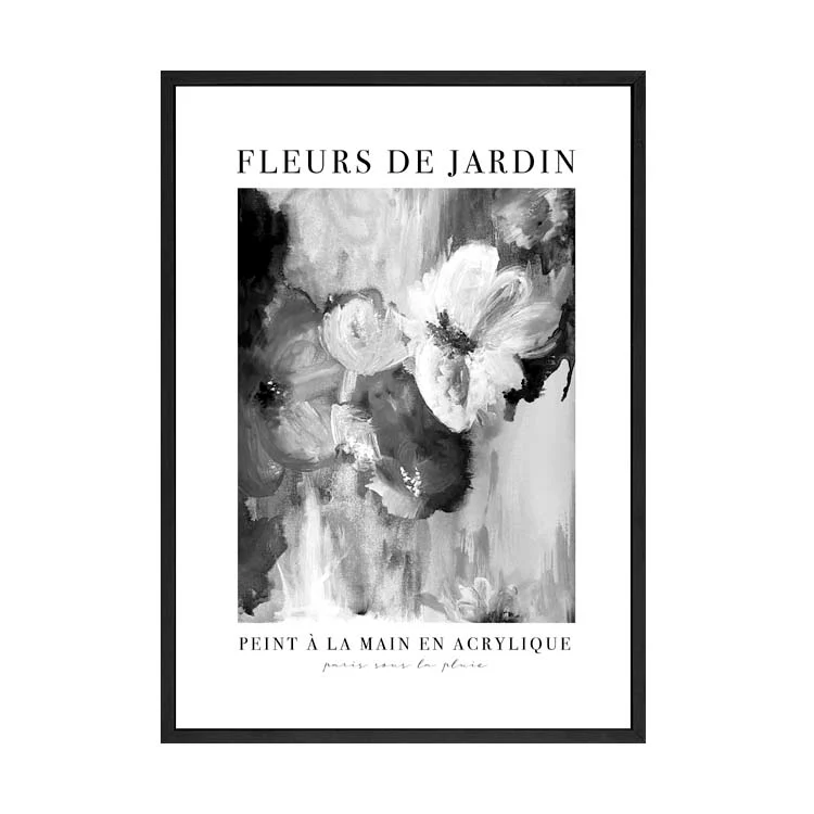 FLEURS DE JARDIN PRINT BLACK AND WHITE - Image 18