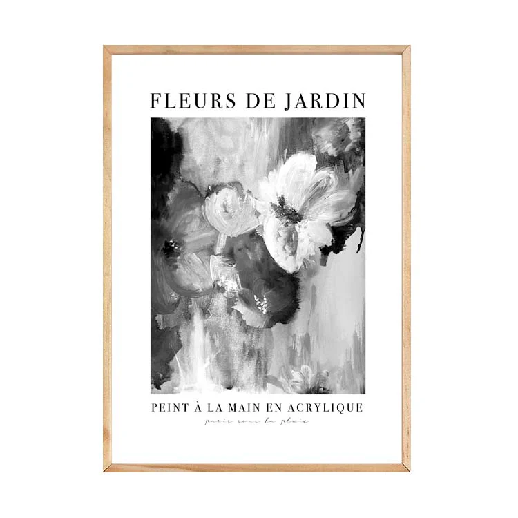 FLEURS DE JARDIN PRINT BLACK AND WHITE - Image 20