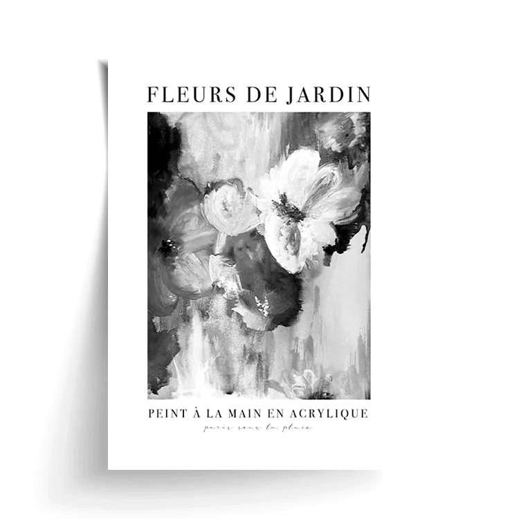 FLEURS DE JARDIN PRINT BLACK AND WHITE - Image 21