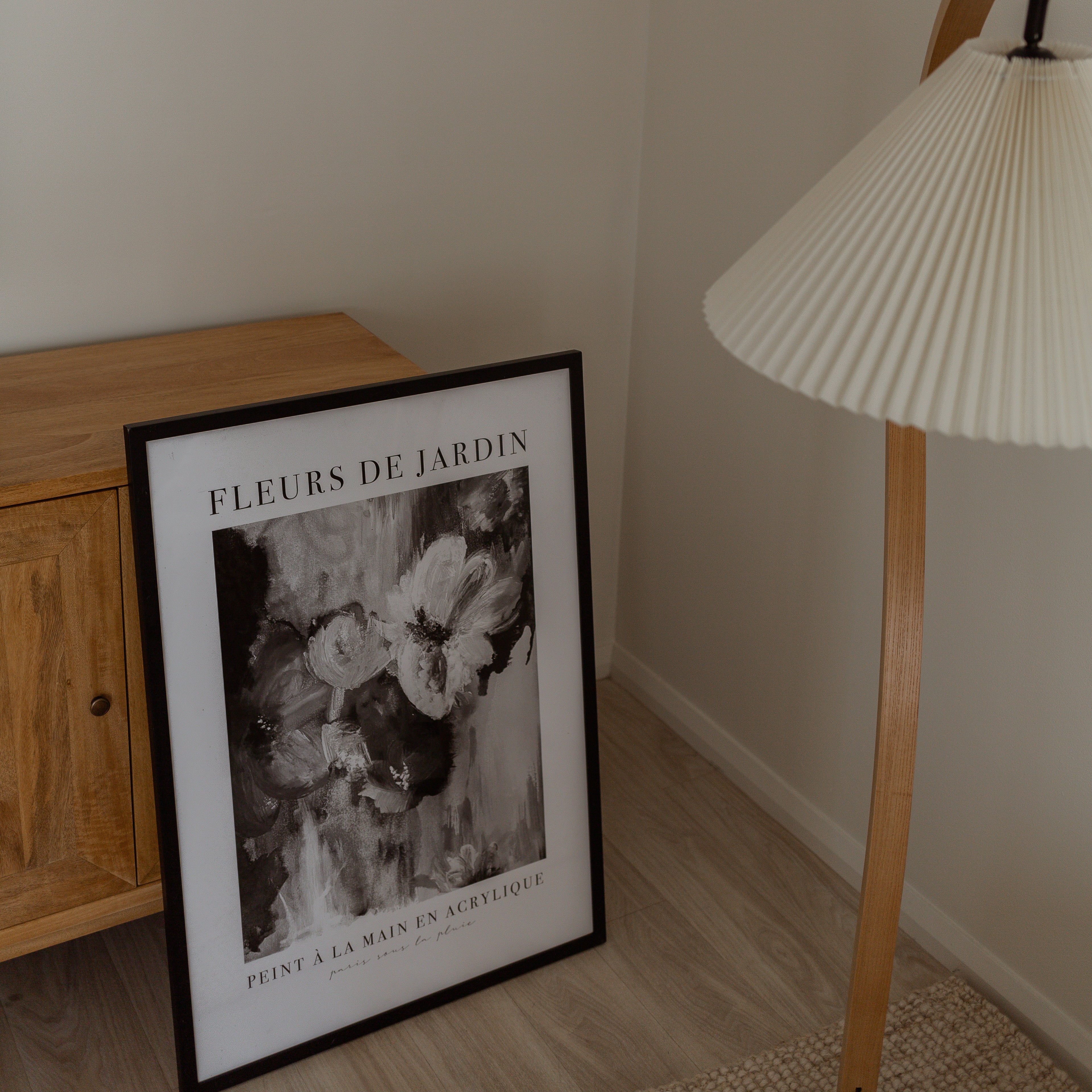 FLEURS DE JARDIN PRINT BLACK AND WHITE - Image 4