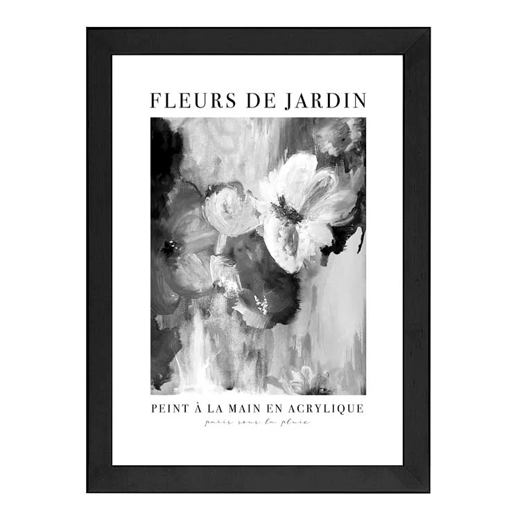 FLEURS DE JARDIN PRINT BLACK AND WHITE - Image 7
