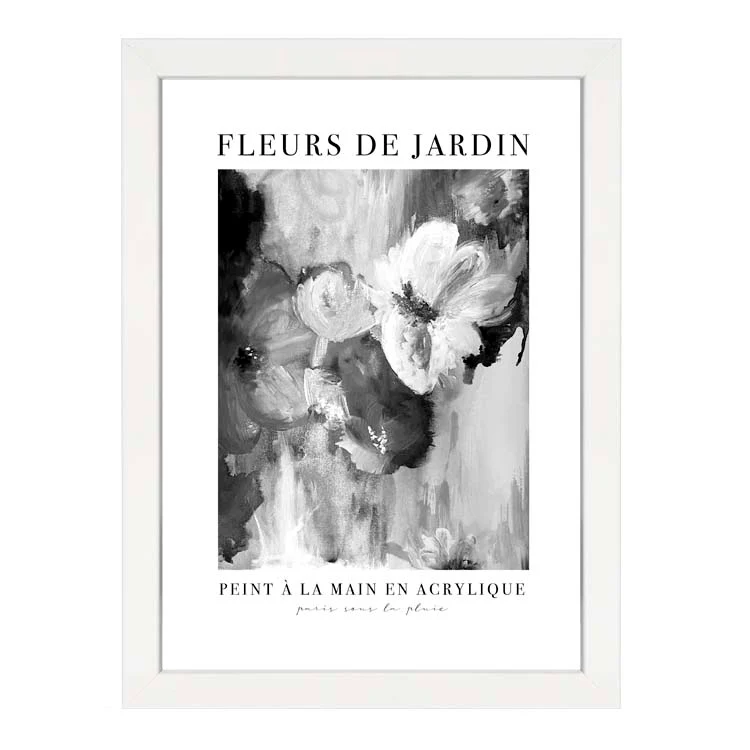 FLEURS DE JARDIN PRINT BLACK AND WHITE - Image 8