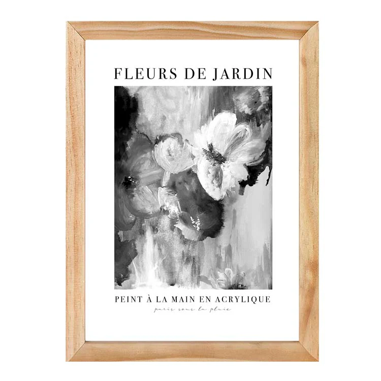 FLEURS DE JARDIN PRINT BLACK AND WHITE - Image 9