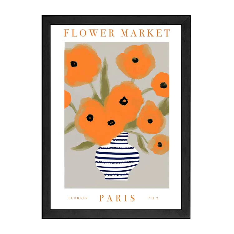 FLOWER MARKET PARIS ORANGE PRINT - Image 10