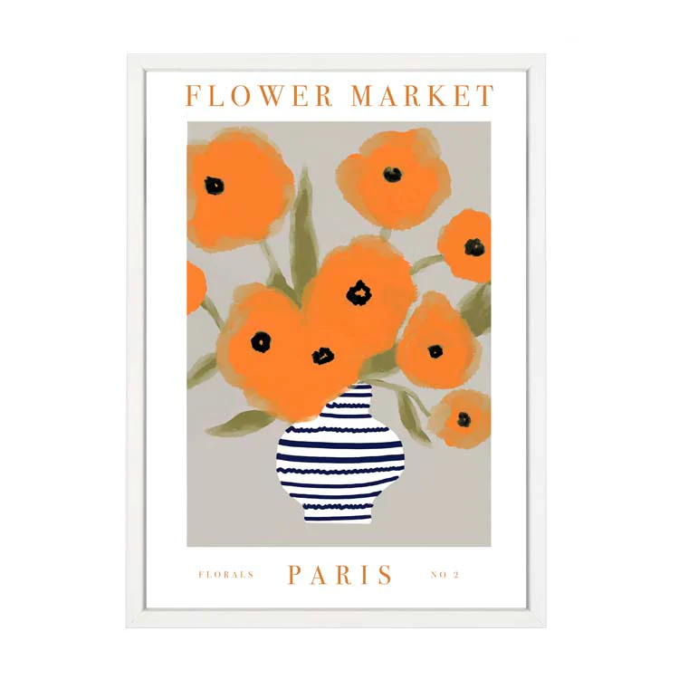FLOWER MARKET PARIS ORANGE PRINT - Image 13