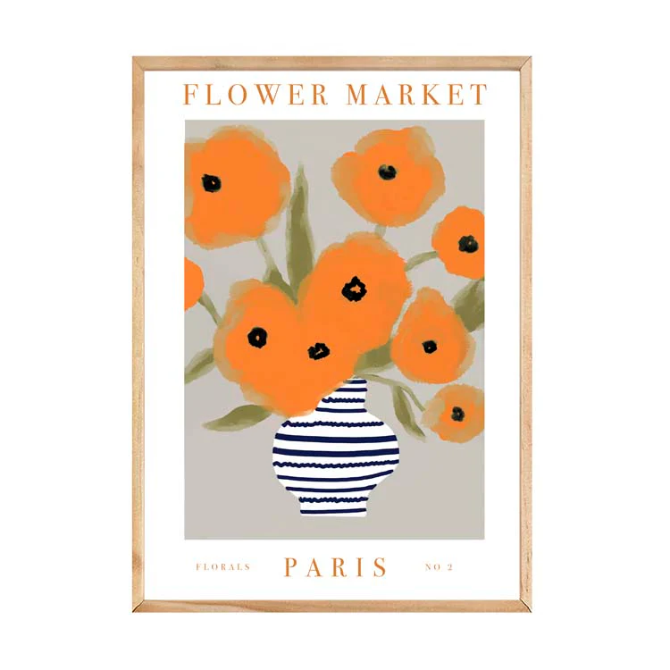 FLOWER MARKET PARIS ORANGE PRINT - Image 14