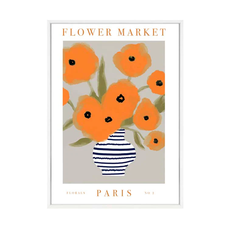 FLOWER MARKET PARIS ORANGE PRINT - Image 19