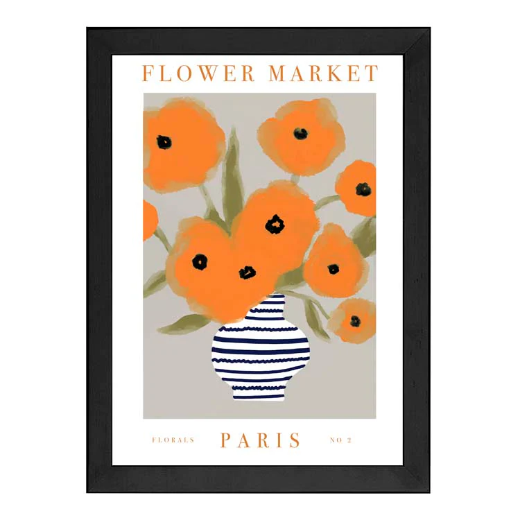 FLOWER MARKET PARIS ORANGE PRINT - Image 7