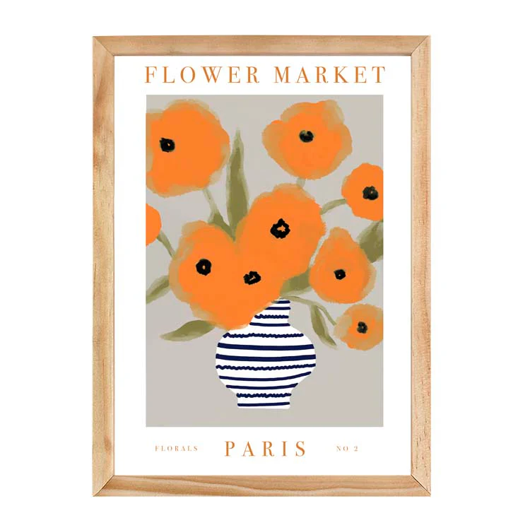 FLOWER MARKET PARIS ORANGE PRINT - Image 9