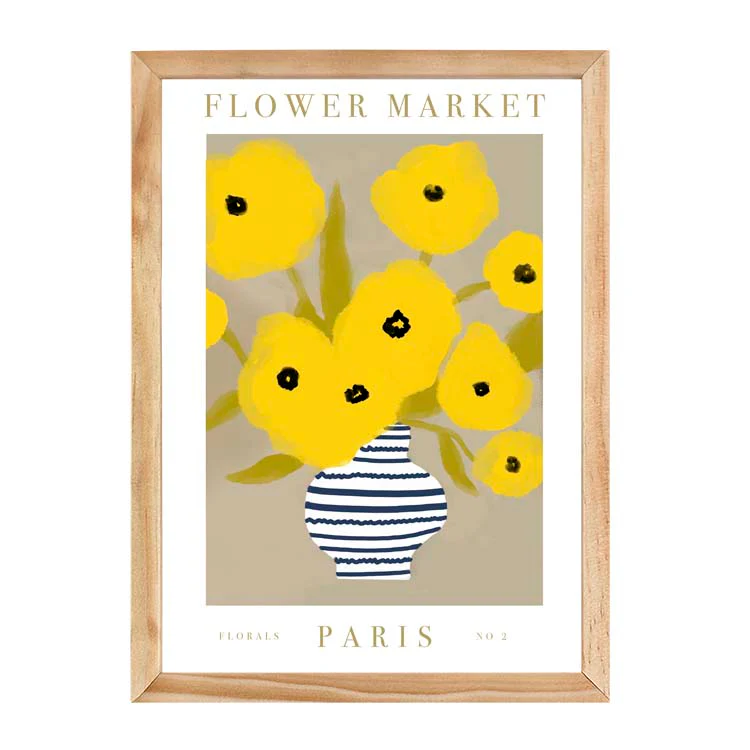 FLOWER MARKET PARIS YELLOW PRINT - Image 11