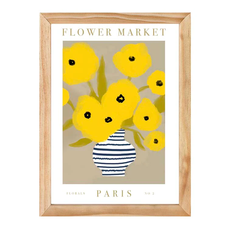 FLOWER MARKET PARIS YELLOW PRINT - Image 8
