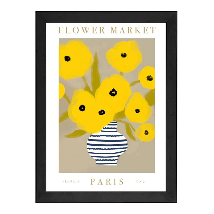 FLOWER MARKET PARIS YELLOW PRINT - Image 9