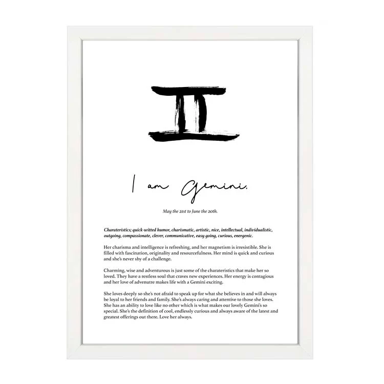 GEMINI STAR SIGN PRINT