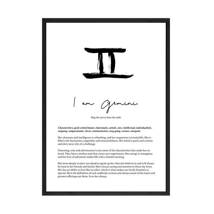GEMINI STAR SIGN PRINT - Image 5