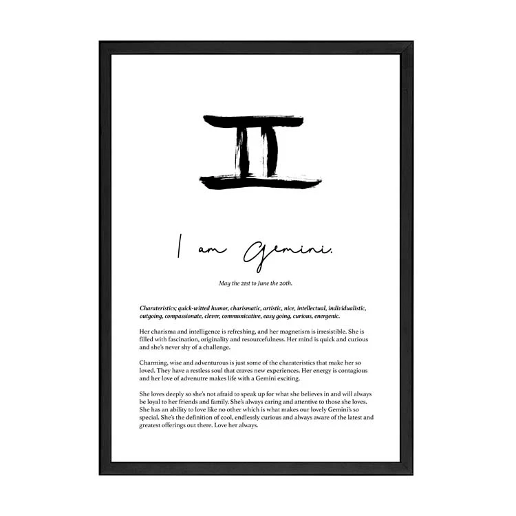GEMINI STAR SIGN PRINT - Image 7