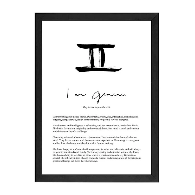 GEMINI STAR SIGN PRINT - Image 9
