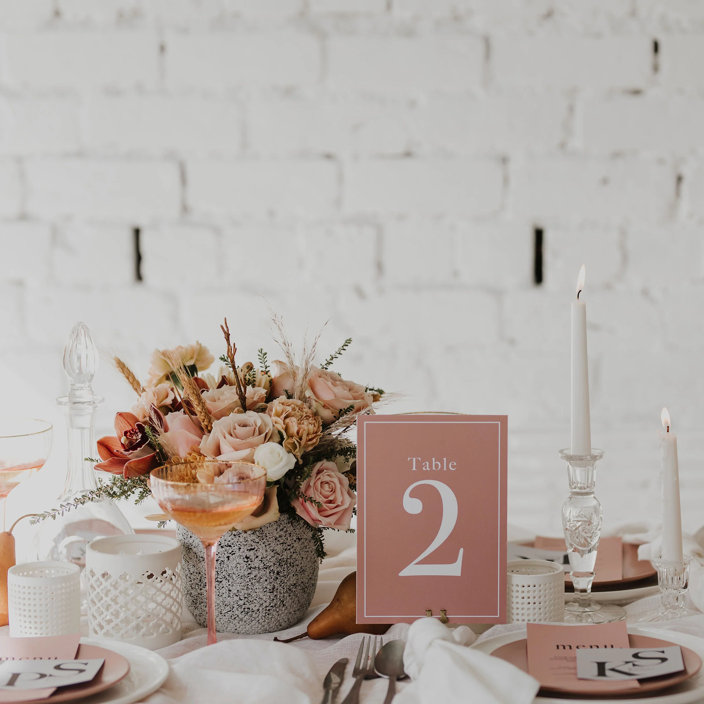 INITIAL TABLE NUMBER PINK - Image 3
