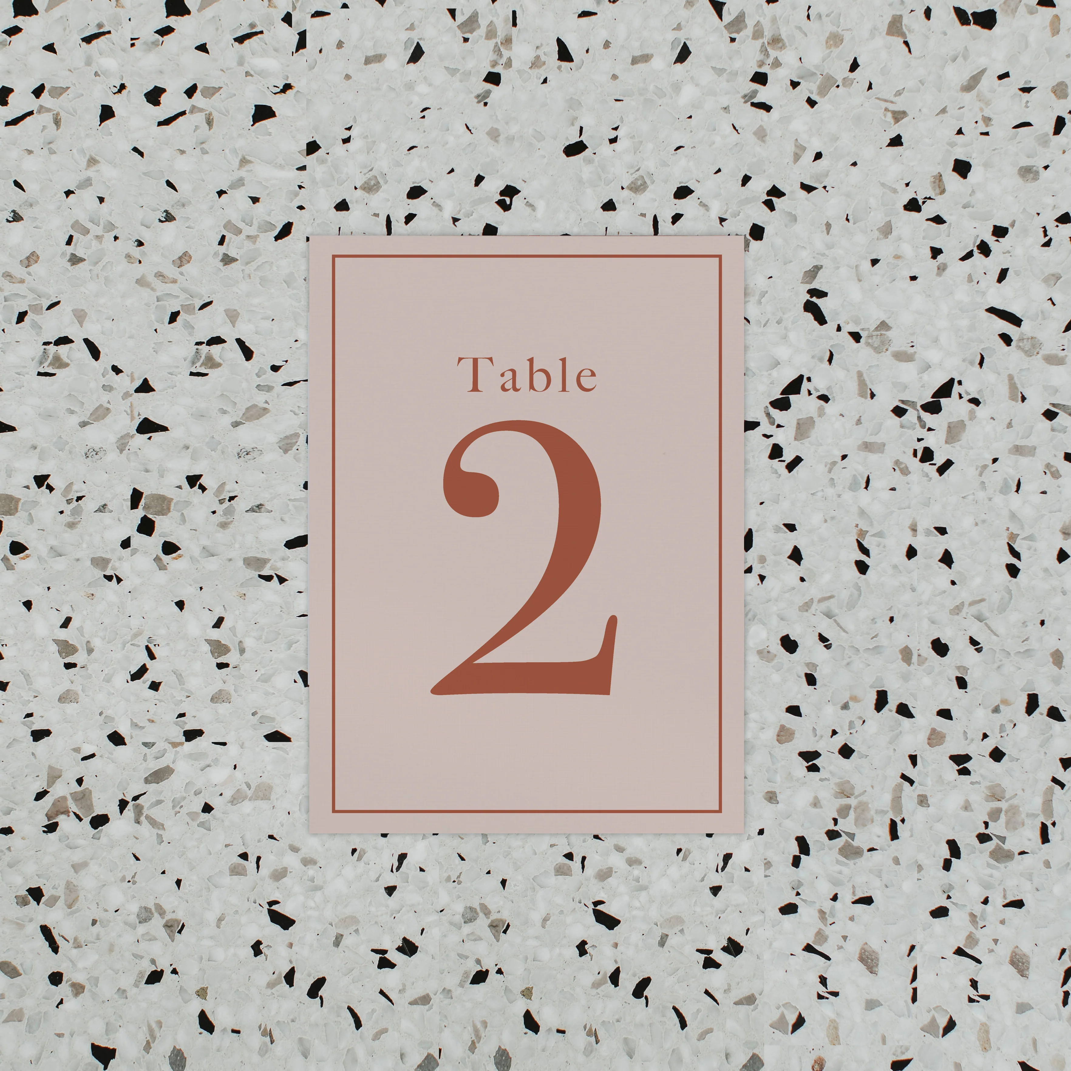 INITIAL TABLE NUMBER ORANGE/PINK - Image 2