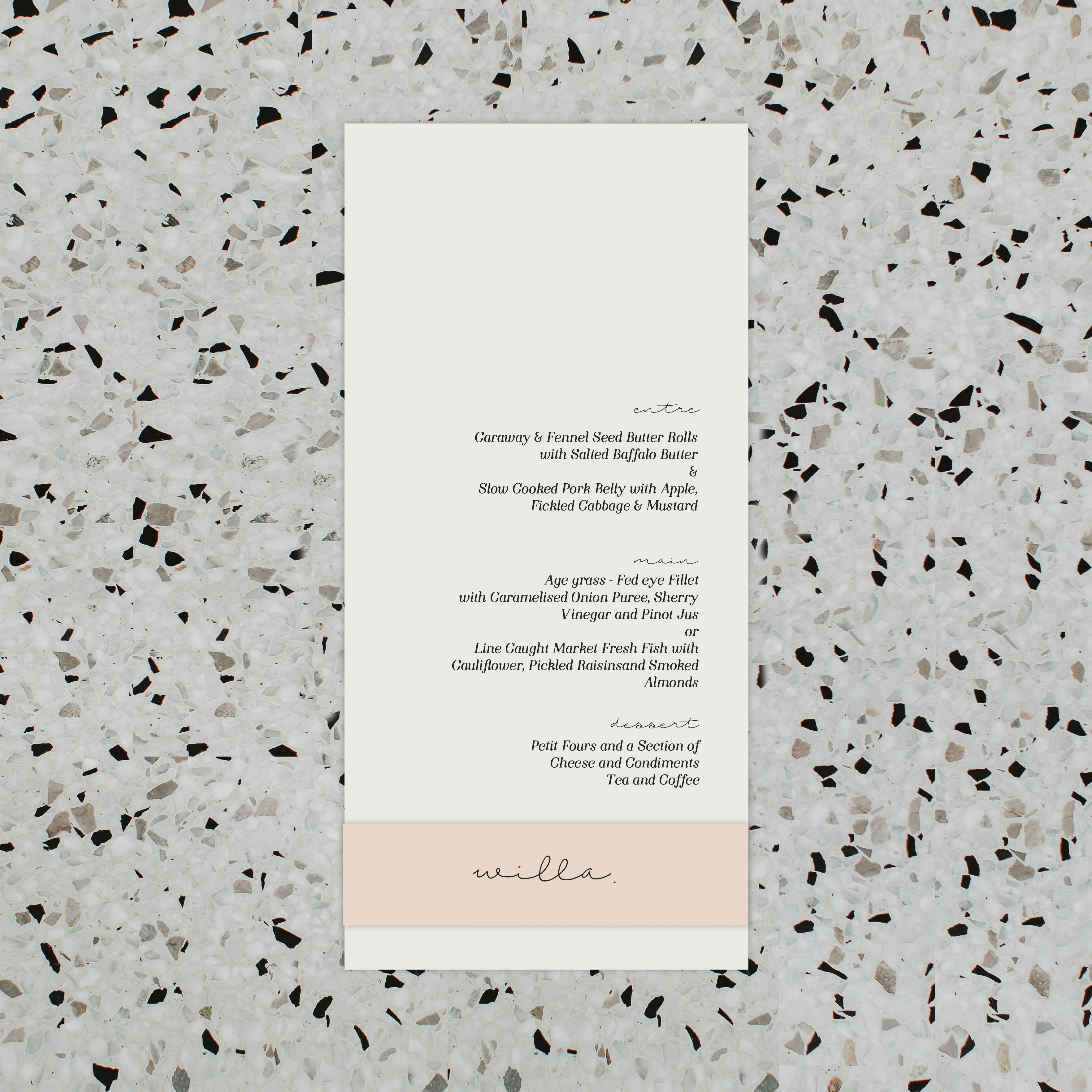 LEMON DREAMS WEDDING MENU & PLACE NAME SET - Image 3