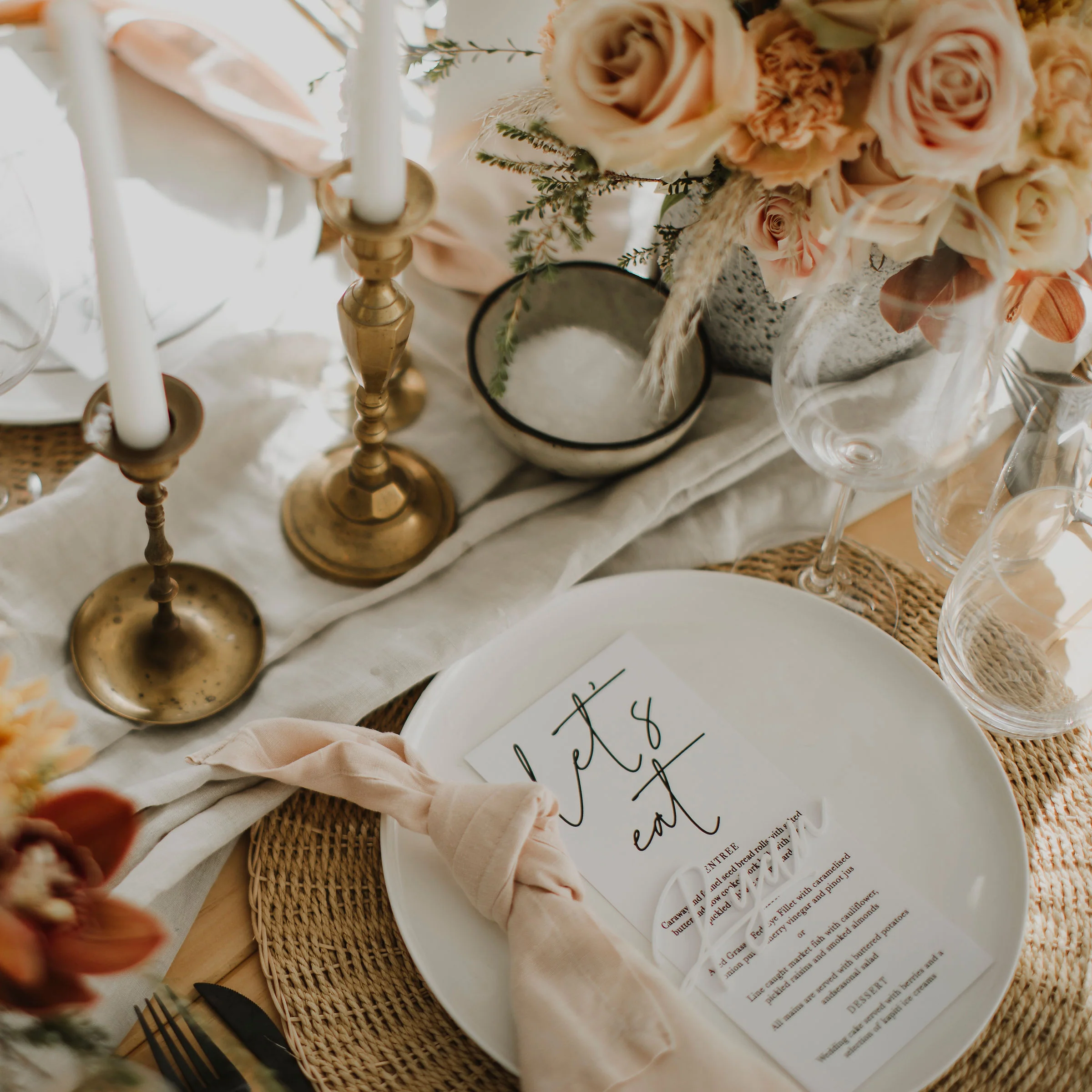 CALLIGRAPHY WEDDING MENU WHITE - Image 5