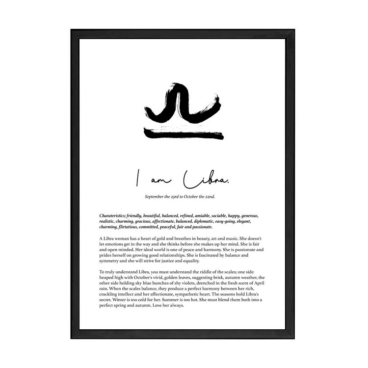 LIBRA STAR SIGN PRINT - Image 7