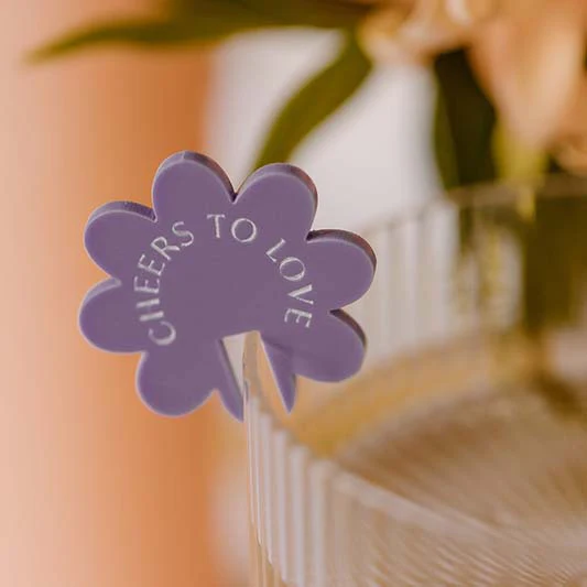 'LOVE STRUCK' DRINK CHARMS PURPLE