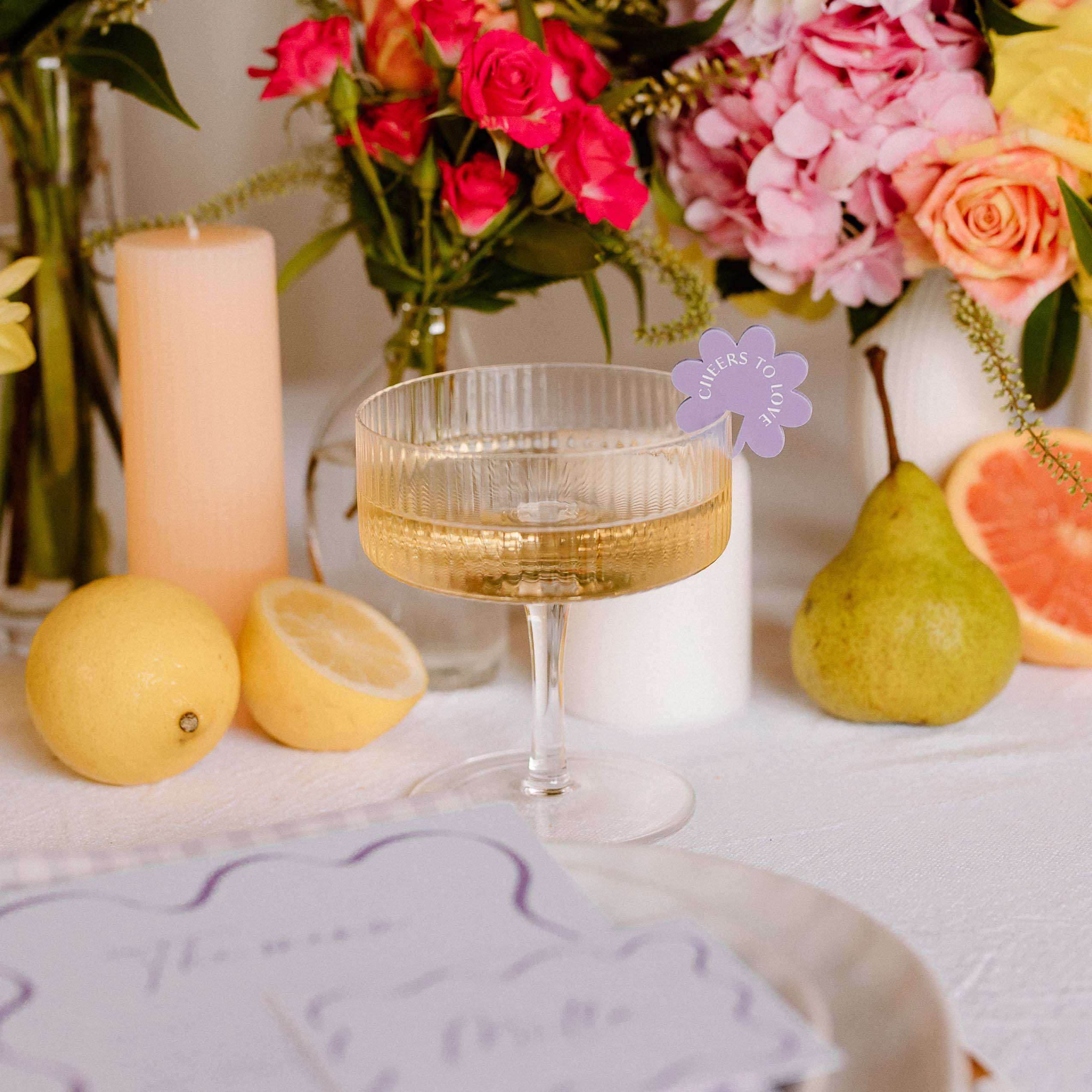 'LOVE STRUCK' DRINK CHARMS PURPLE - Image 2